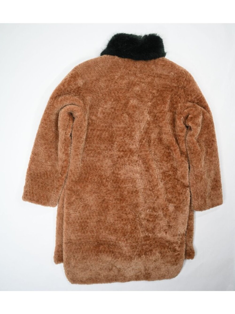 Bellerose Vintage look Faux Fur Black Collar Coat in Brown - Picture 3 of 3